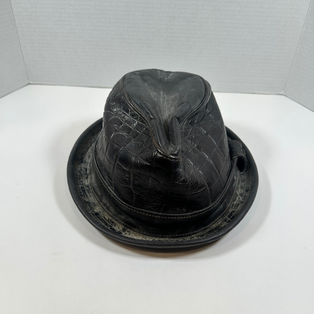 Goorin Bros Hat Fedora Brown Leather Made in USA Vintage Casual - Picture 8 of 8